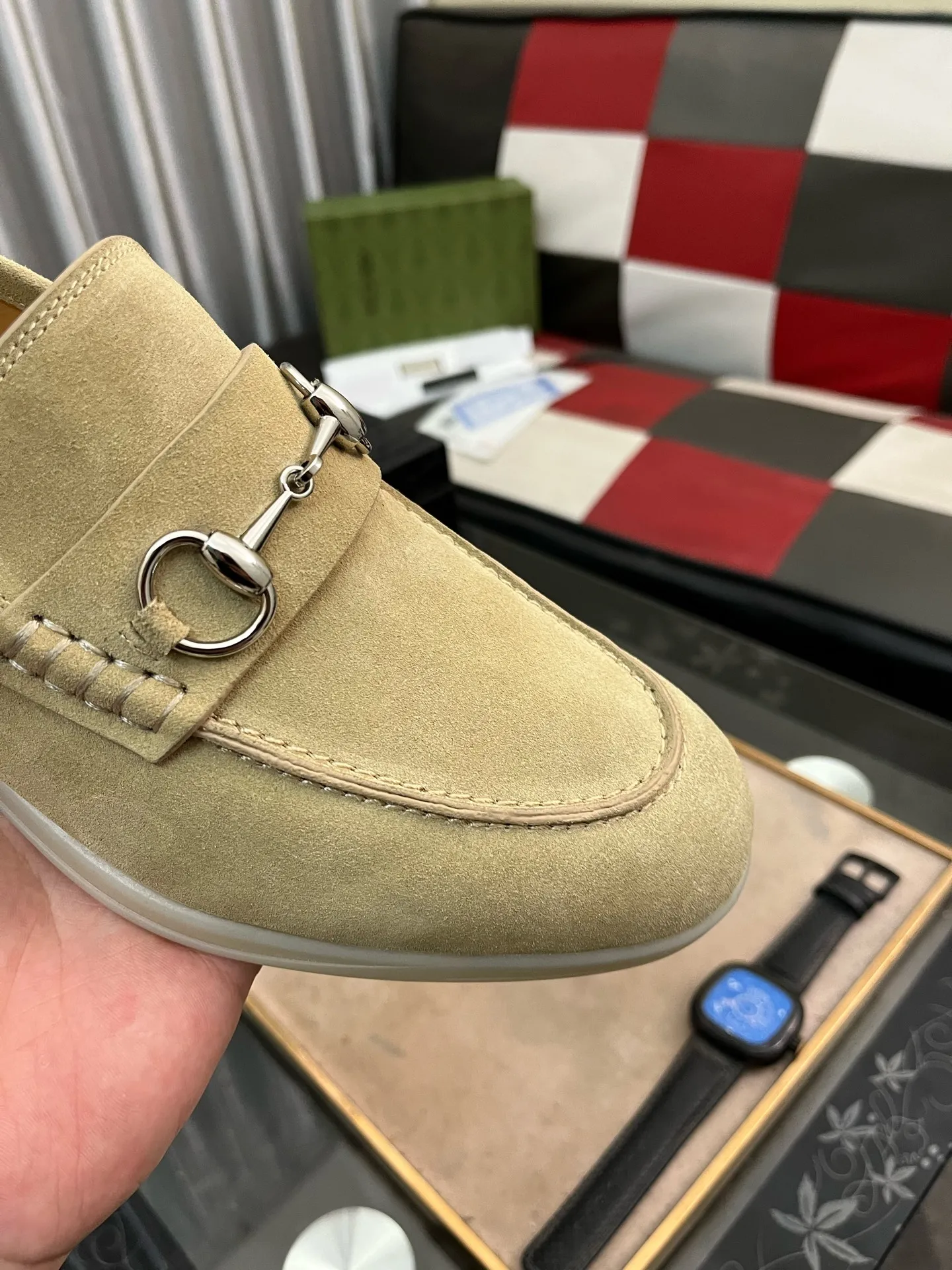 Men's shoes 💰540⌚️⌚️【GUCCi】Original frosted calfskin, water-dyed cowhide lining, original outsole, men's and women's fashion, formal casual leather shoes, slip-on men's and women's shoes series, young fashion, European and American trends, British style, casual matching, comfortable feet, standard code: men's code 38-444️⃣colors available